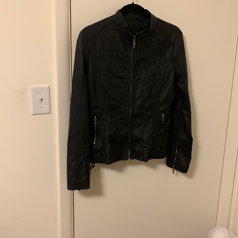 Ladies leather look jacket.
